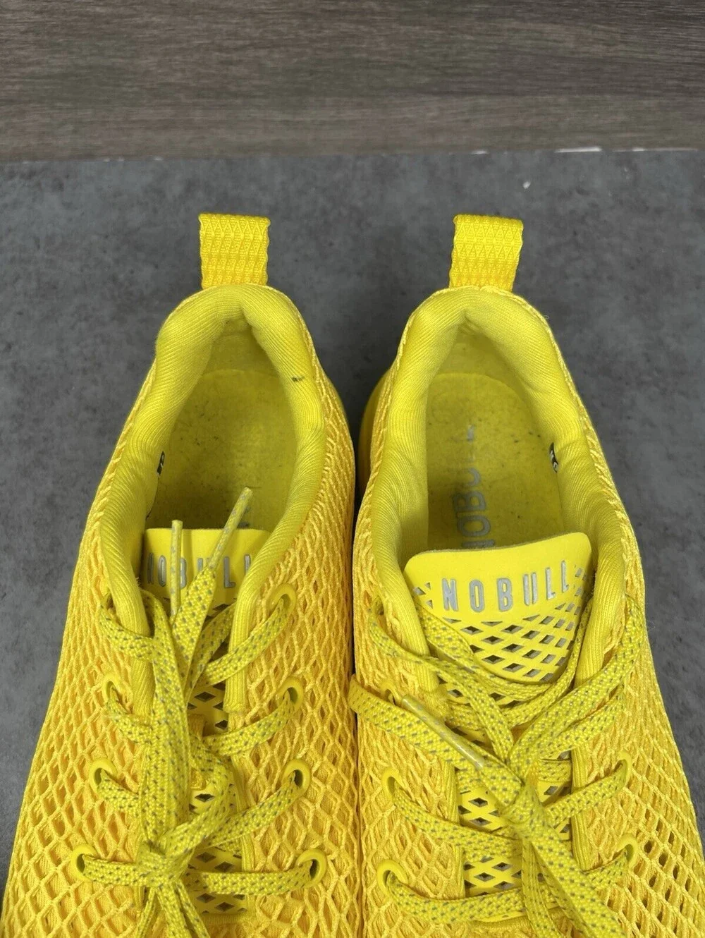 NOBULL Diamond Mesh Runner Yellow Size 10 Mens Running Training Gym Shoes